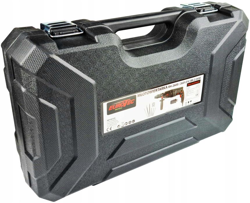 Młotowiertarka wiertarka młot udarowy sds+ mocna zestaw walizka 2600w