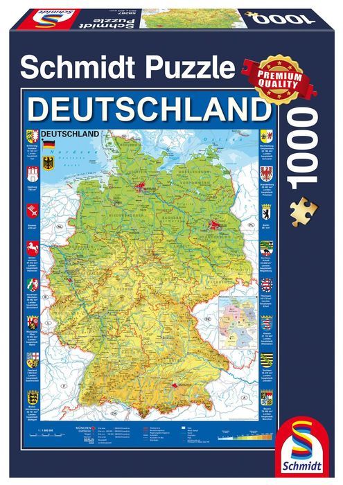 Puzzle 1000 Pq Mapa Niemiec 106613 Schmidt Puzzle