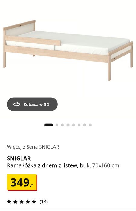 Ikea łużko dziecięce