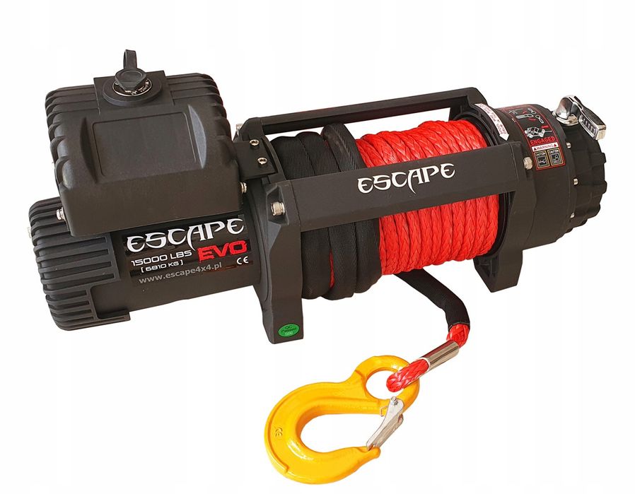 Лебёдка Escape evo 15000 ip68 трос стальной синтетический 6800 кг