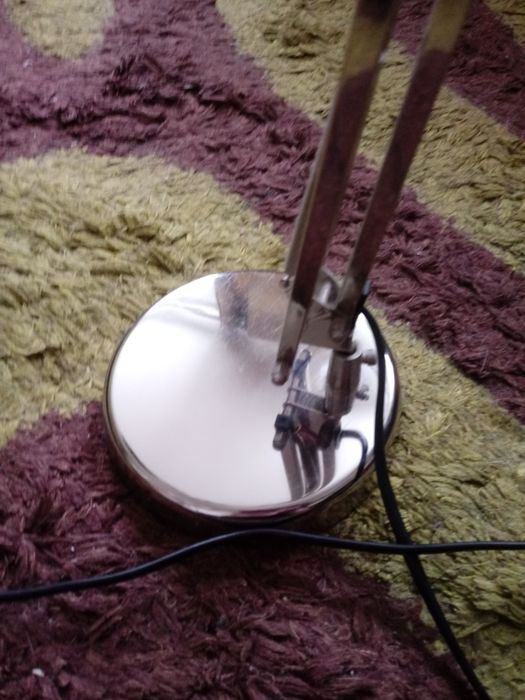 Lampa stojąca Ikea biurkowa srebrna