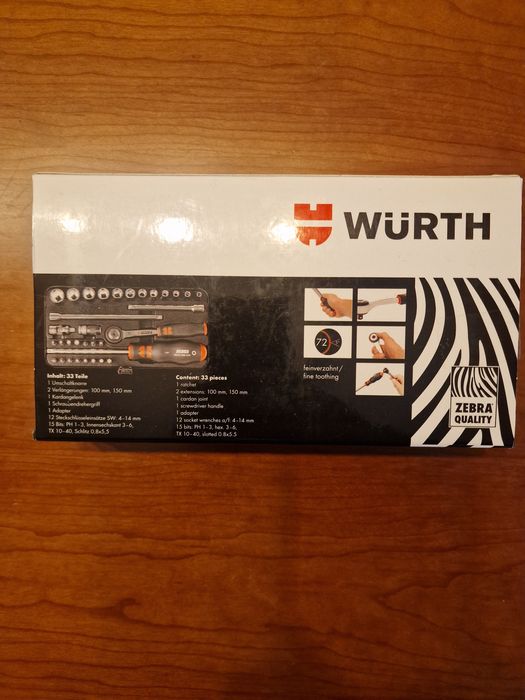 Conjunto novo Wurth Zebra 33 Peças