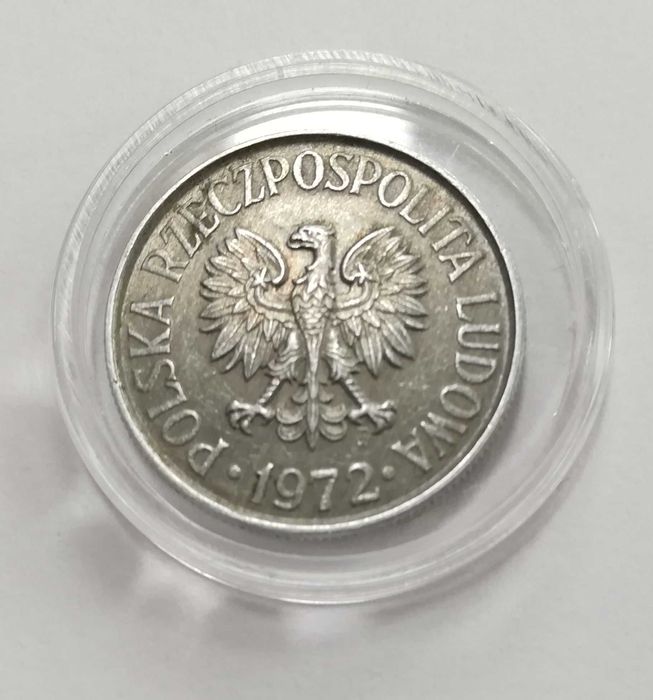 Moneta 50 gr z 1972 r stan bardzo dobry.  destrukt zaznaczony