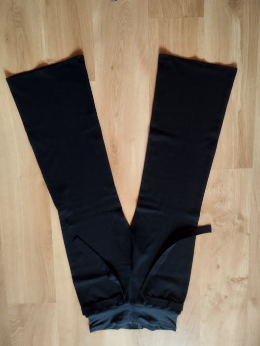 Czarne spodnie ciążowe szerokie nogawki r. 36/38