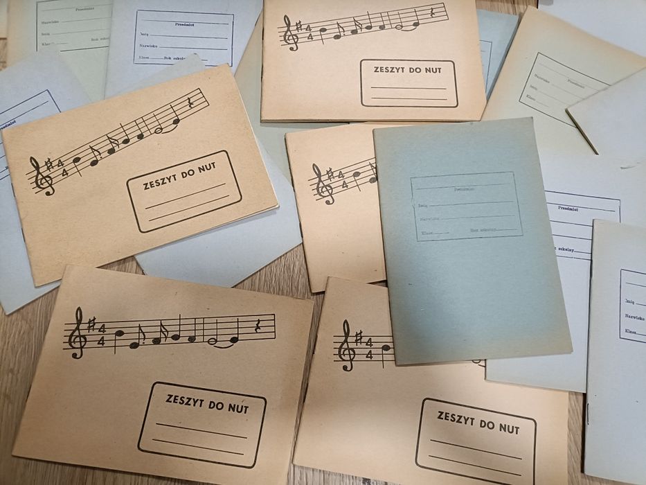 Zeszyt prl zeszyty szkoła nuty linie blok a3