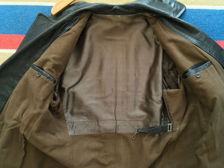 Płaszcz skóra gestapo rekonstrukcje rekwizyty