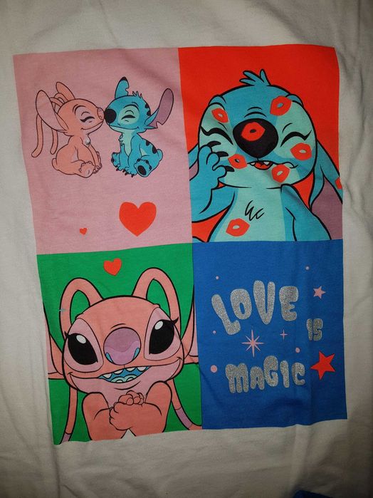 Яркая пижама котон, комплект Disney Стич Stitch футболка-штаны унисекс