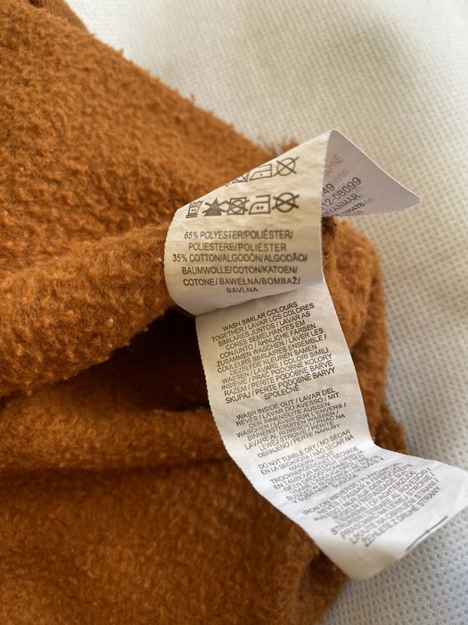 Brązowa bluza crop z napisem XXS