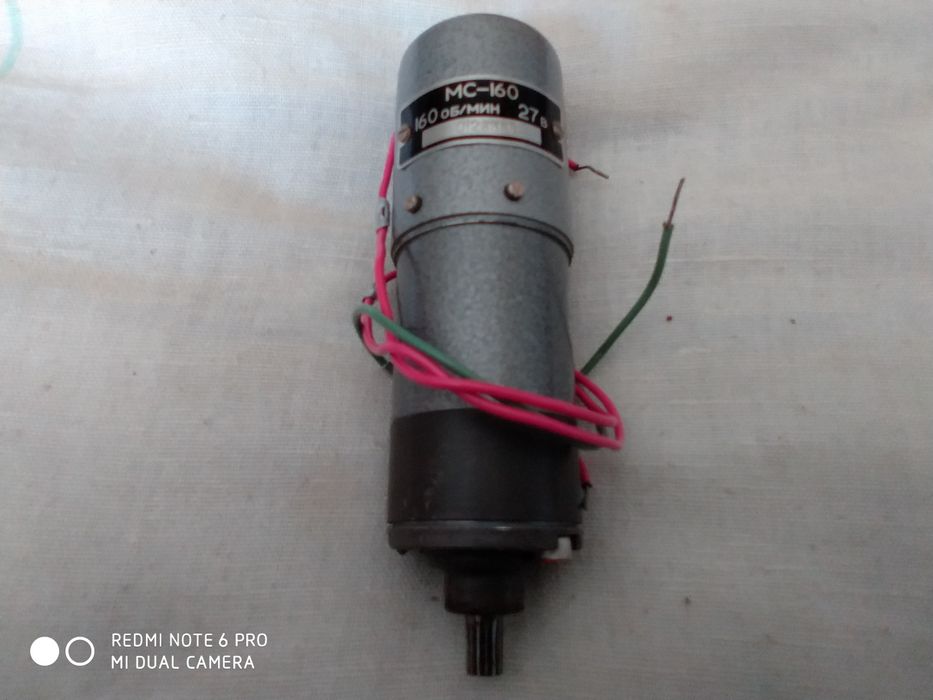 Маленький моторчик с редуктором МС-160, 27в,160 об/мин