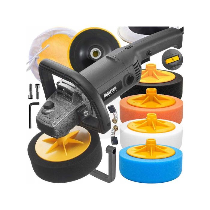 Polerka Samochodowa Szlifierka Z Regulacją Obrotów 2600w + 4x Gąbka