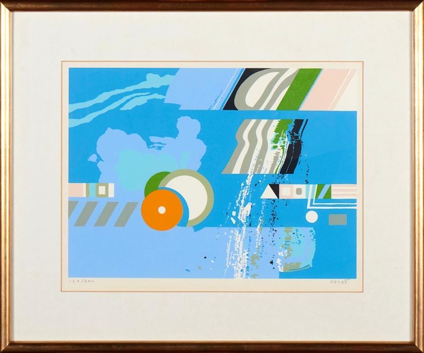 EXCELENTE Luís Demée Serigrafia Emoldurada GRANDES DIMENSOES