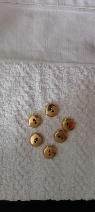 Botões da Farda de Cerimónia dos Bombeiros - Conjunto de 6 - NOVOS