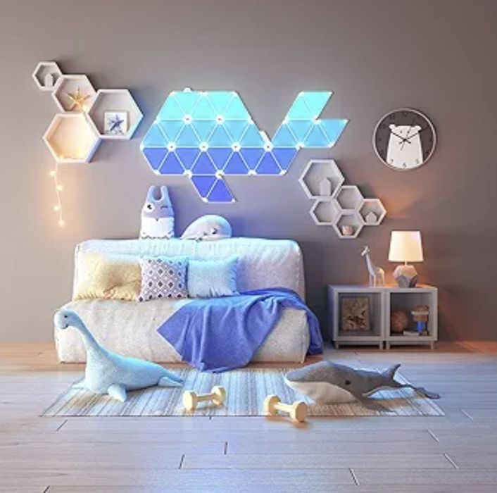 Painéis Nanoleaf com acessório ritmico (15 paineis)
