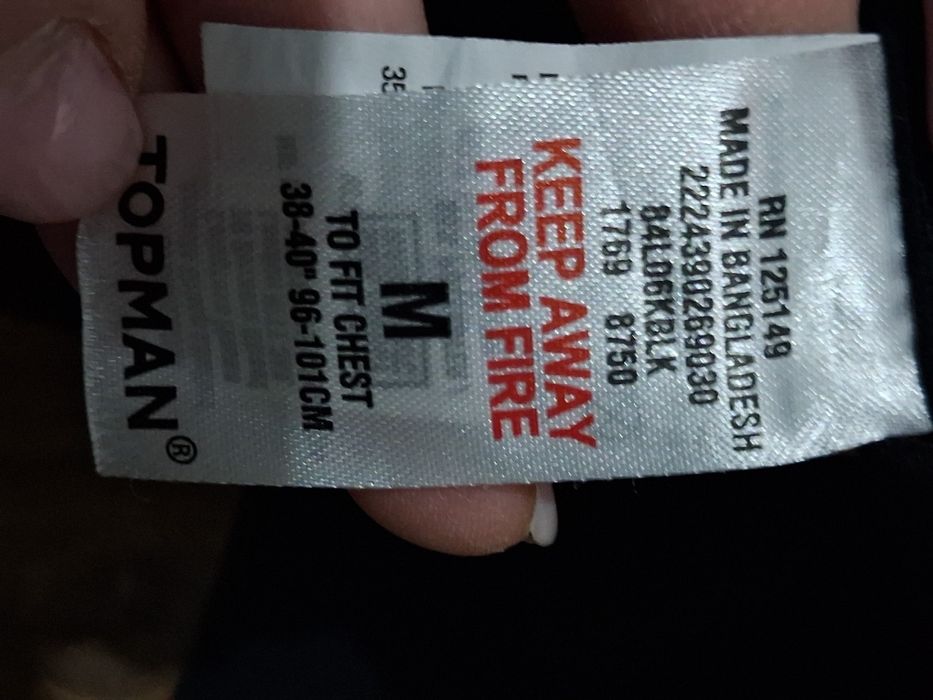 Koszula czarna TopMan, rozmiar M