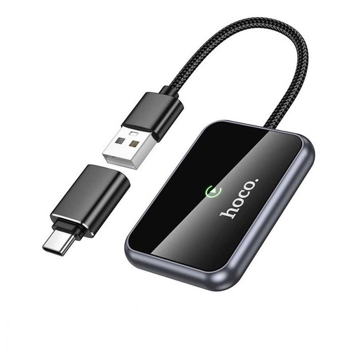 Адаптер CarPlay Hoco HU1 беспроводной карплей в машину / бездротовий