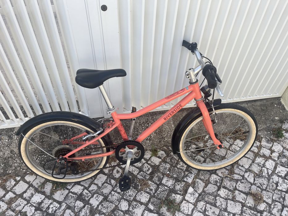Bicicleta Criança B'TWIN Riverside 20" (Coral / Salmão)