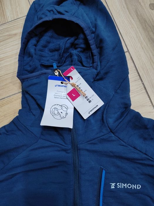 Sweter męski merino z kapturem Alpinism Simond rozmiar L