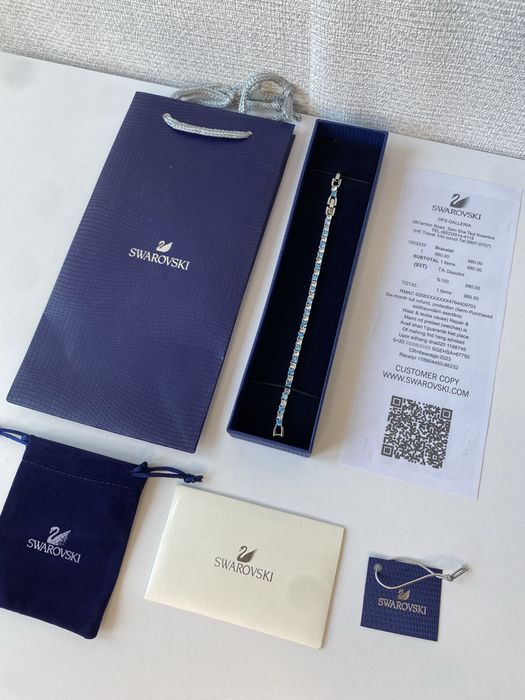 Оригінальний браслет з кристалами Swarovski Tennis Deluxe