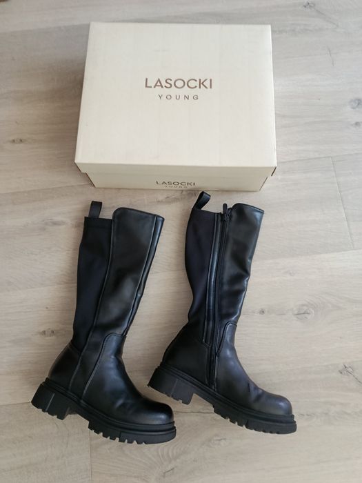 Buty Kozaki dziewczęce rozmiar 32 nr wkładki 19,5cm