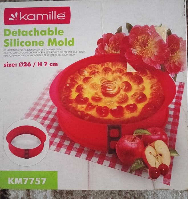 Tortownica silikonowa ze szklanym dnem