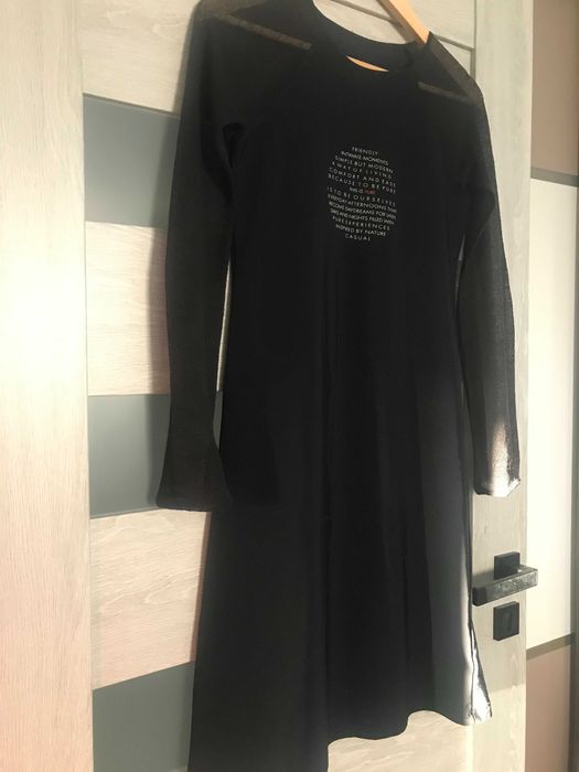 Sukienka czarna inspired by nature casual  PURE S/M