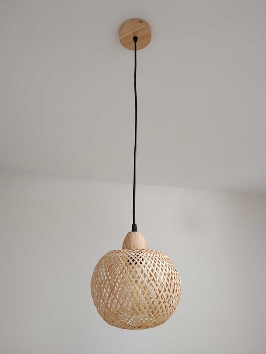 Lampa bambusowa wisząca bambus boho