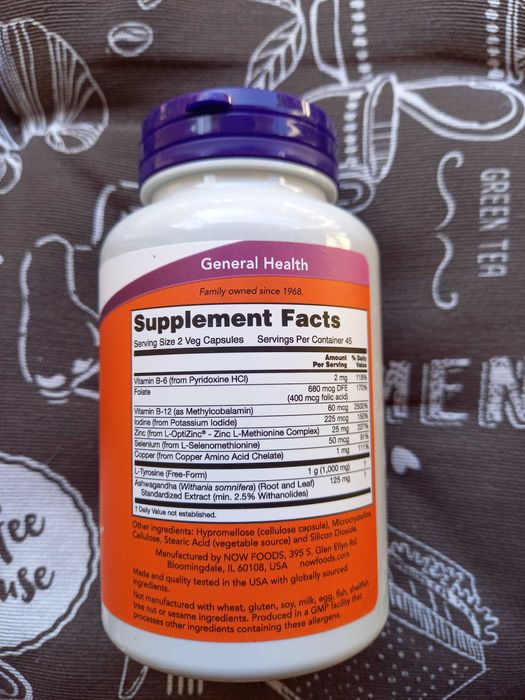 Now Foods Thyroid Energy підтримка щитовидної залози, 90 шт