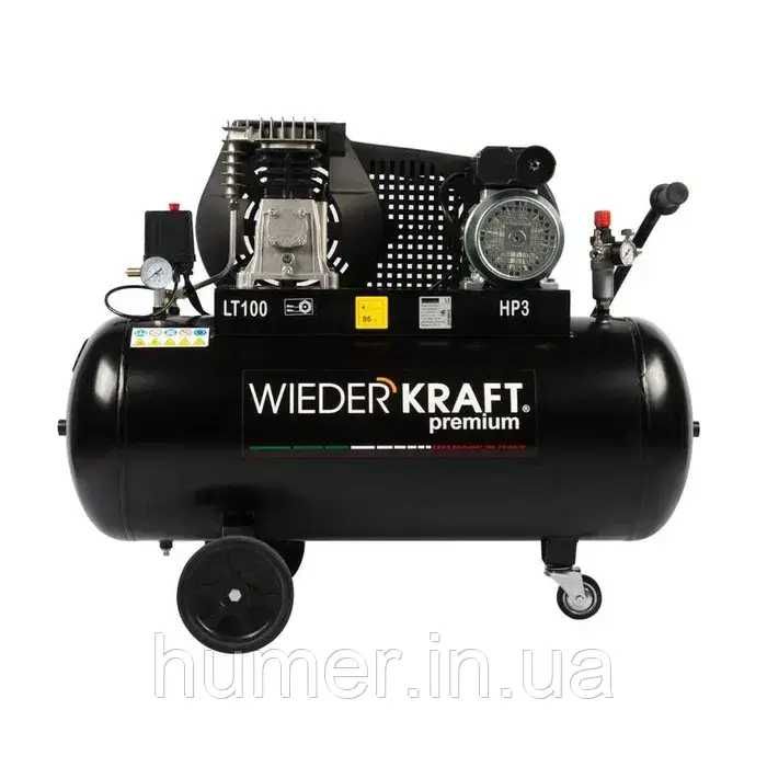 Компресор WIEDERKRAFT WDK-91040 100 л, 360 л/мин, 2100 Вт