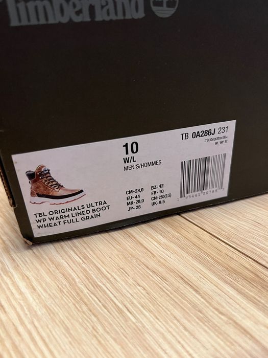 TIMBERLAND TBL originals ultra wp warm lined boot wheat full grain