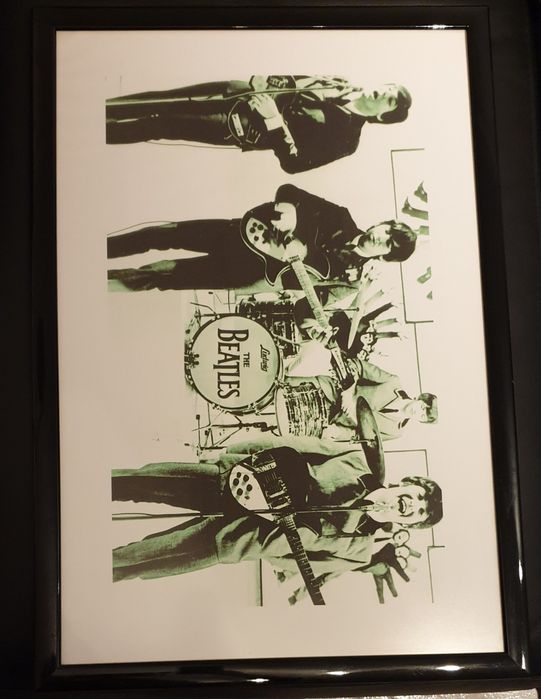 Antigo quadro dos Beatles John Lenon com moldura marilyn Monroe