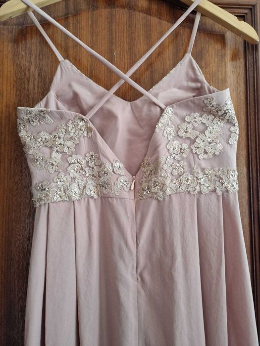 Vestido cerimónia Comprido rosa