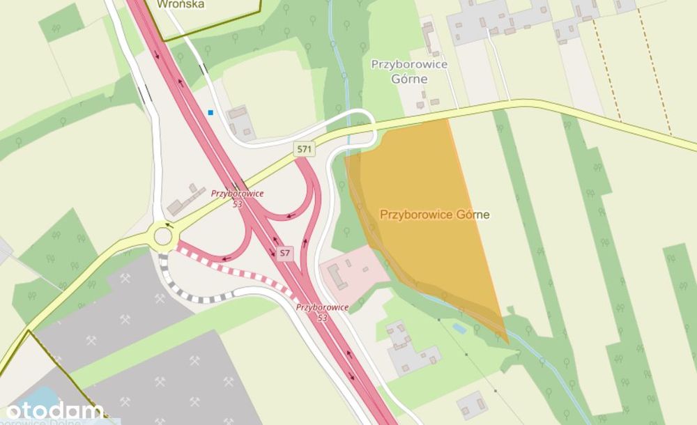 Działka inwestycyjna przy trasie S7