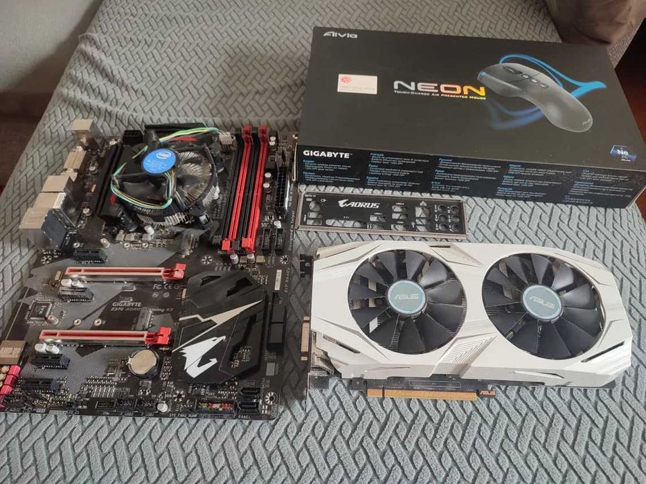 Pack Gaming: Z370 Aorus + i5-8400 + ASUS GTX 1060 (6gb) + Rato/Apontador Neon (Novo)