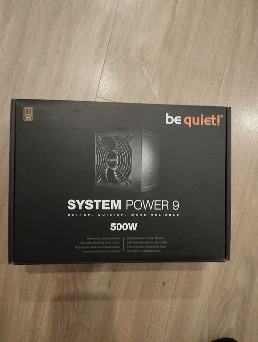 Zasilacz be queit! System power 9 500W 80 plus bronze
