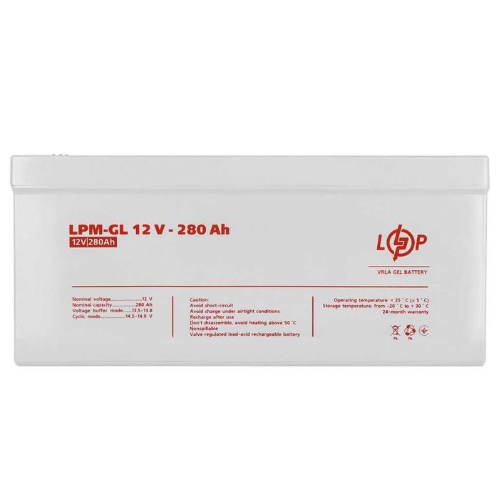 Акумулятор гелевий LPM-GL 12V - 280 Ah Вигода 12670 грн