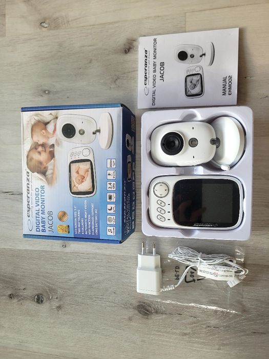 Niania elektroniczna Esperanza Baby monitor JACOB LCD 3.2 kamera nocny tryb 8 kołysanek
