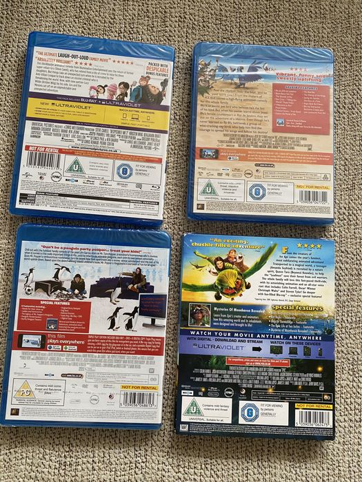 Filmes de animação, novos, originais em Blu-ray