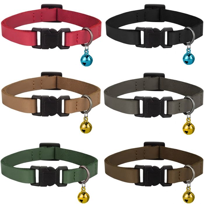 Кожаный ошейник, ремешок для кота, котов, кошек, котят, кошачий