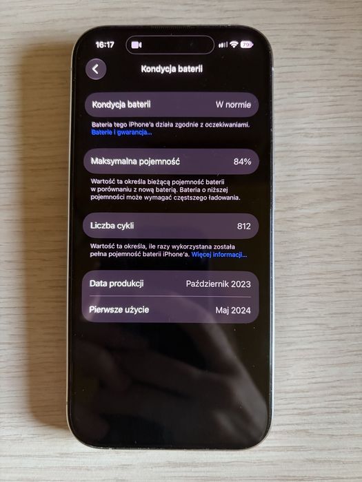 iPhone 15 Pro 128GB White Titanium - Idealny