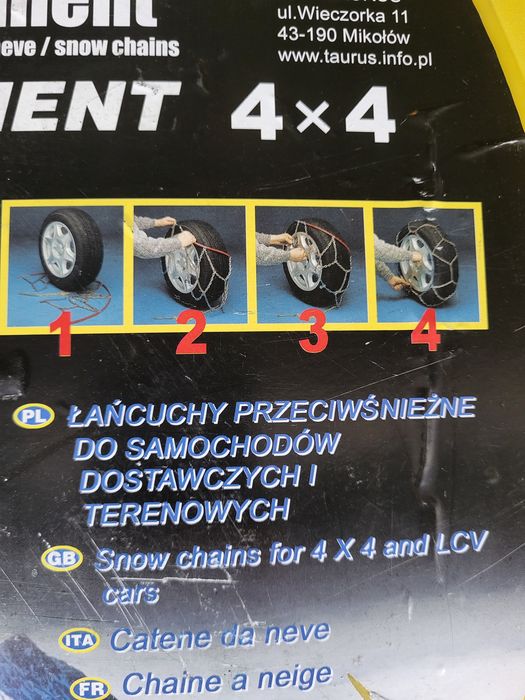 Łańcuchy śniegowe. Nowe