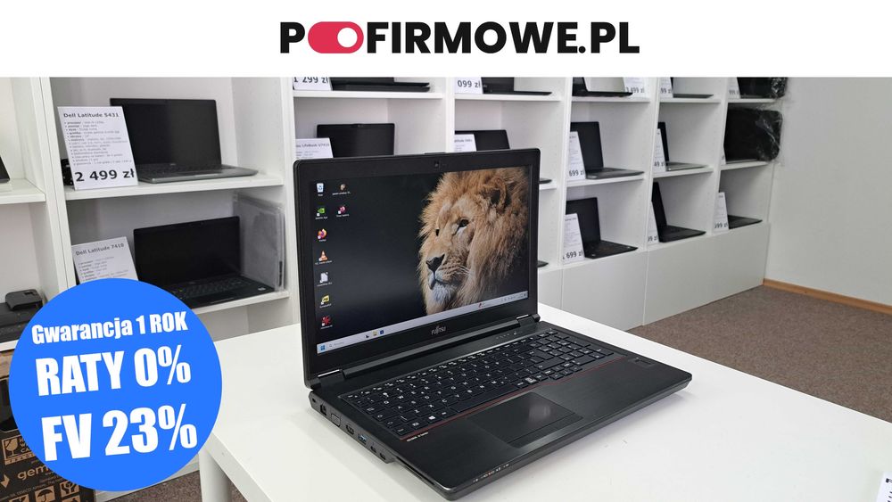 Solidny Fujistu Celsius H780 15,6" Xeon E-21/76M 16GB 512SSD nVidia P2000 4GB IPS Full HD Windows 11 Gwarancja Faktura VAT23% Klasa A