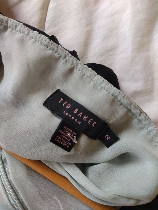 Ted Baker jedwabna satynowa sukienka we wzory rozmiar 38 M