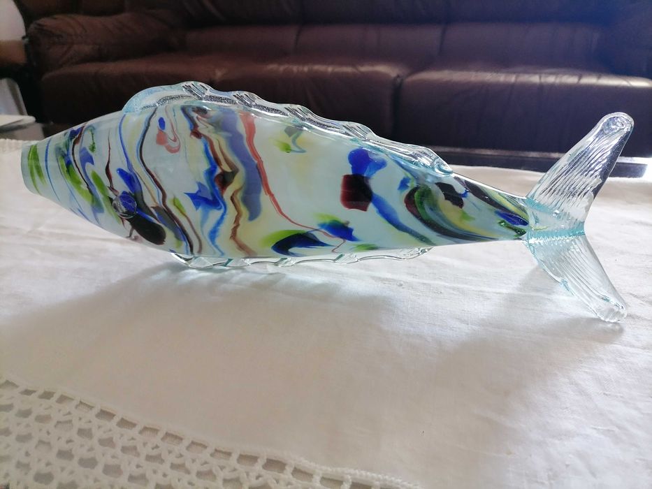Peixe em cristal Murano da década de 50