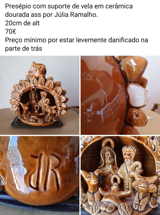 Presépio  e suporte vela Julia Ramalho