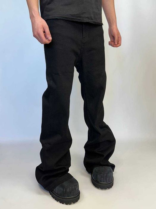 Rick Owens DRKSHDW клеш чорні джинси banana boot cut M штаны джинсы С