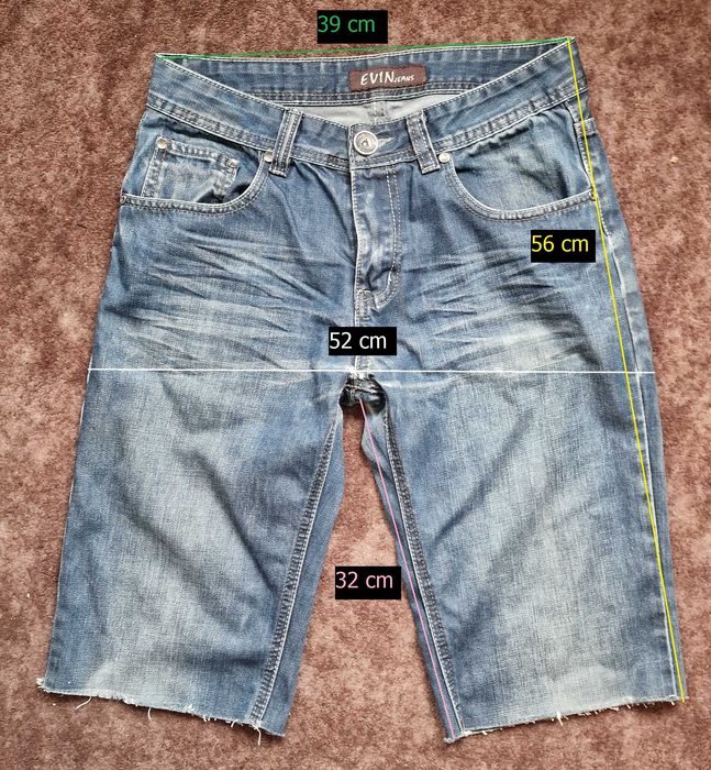 Spodnie jeansowe damskie, krótkie szorty EVIN, rozmiar L