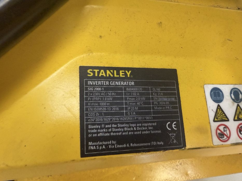 Інверторний генератор 2 кВт Stanley SIG 2000-1