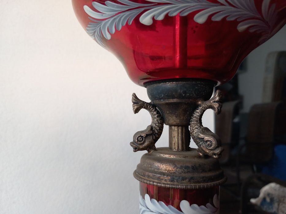 Candeeiro mesa opalino