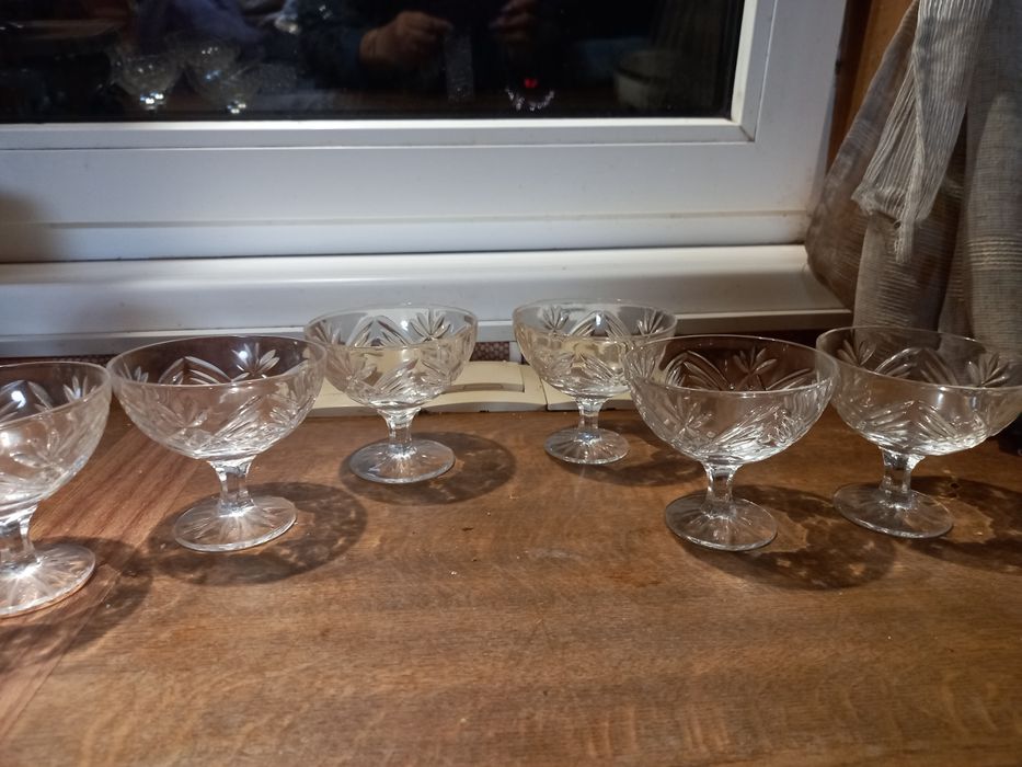 Фужеры  рюмки  хрусталь богем стекло.