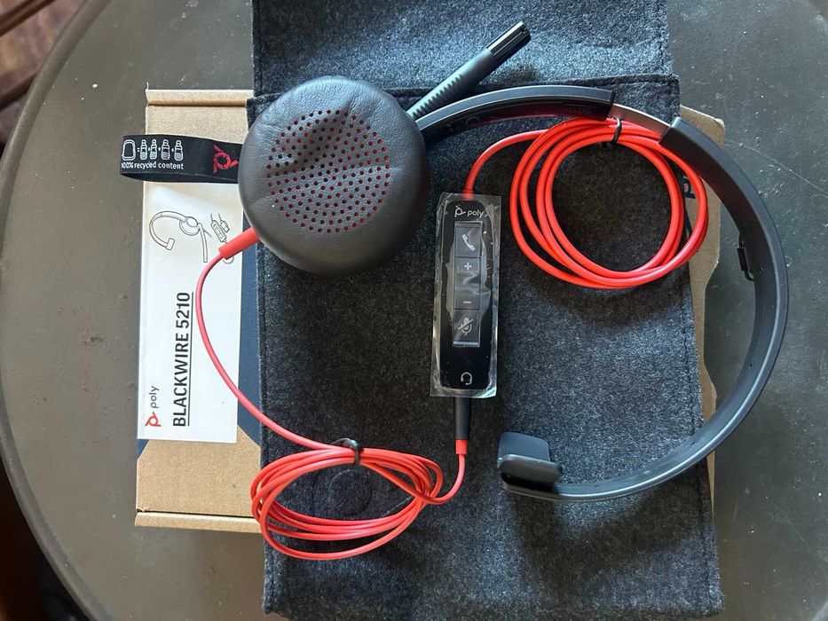 Headset Poly Blackwire 5210 USB – Como Novo + Caixa Original